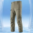 thumbnail image 2 of Men's Lightweight Tearproof Hiking Pants Outdoor Work Casual Comfortable Durable Travel Charging Trousers Men's Casual Dress Pants Travel Adaptive, 2 of 7
