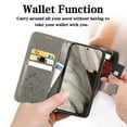 thumbnail image 2 of for Google Pixel 8 Wallet Case, [Flower Embossed] Premium PU Leather Flip Protective Case Cover with Card Holder and Stand with Wrist Strap for Google Pixel 8, Gray, 2 of 5