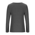thumbnail image 5 of Hfyihgf Womens Deep V Neck Long Sleeve Henley Shirts Button Up Ribbed Knit Pullover Tops Casual Slim Fit Solid Tees Gray L, 5 of 5