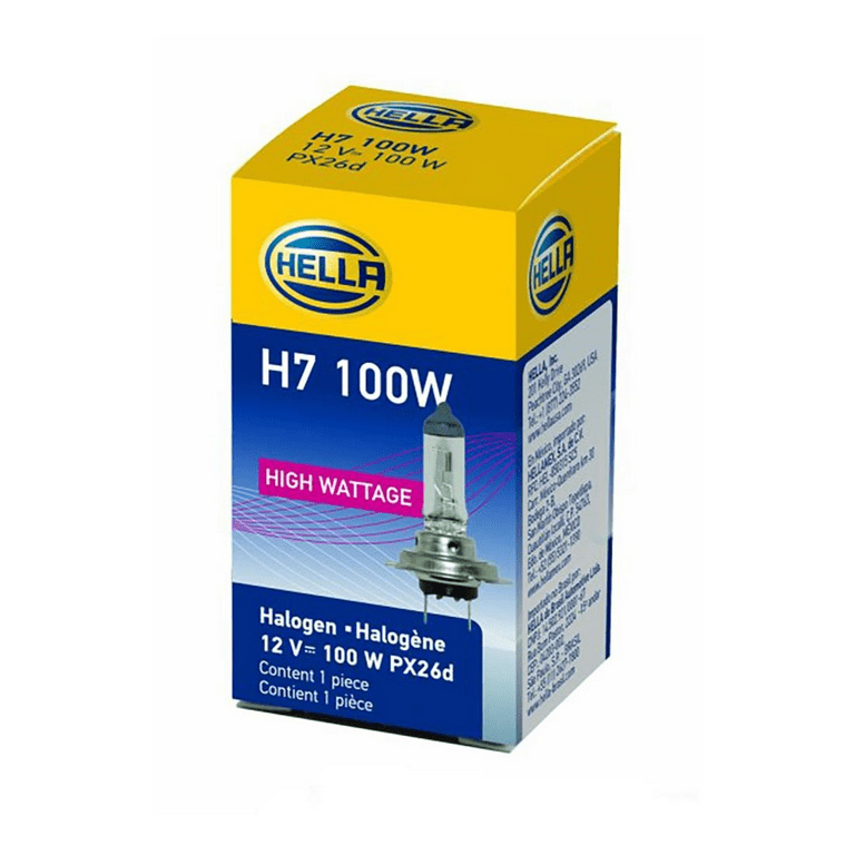 2 Pieces Hella H7 100W Healight Bulb H7 12V 100W PX26D T4 High