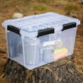 thumbnail image 4 of Sterilite 54 Qt Gasket Box, Stackable Plastic Storage Container with Lids, Black, 8 Pack, 4 of 12