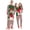 Red, variant on FOCUSNORM Matching Christmas Pajamas Holiday Santa Claus Striped Sleepwear Xmas PJS Set for Women and Men