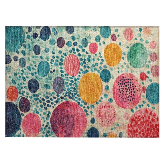 Dalyn Rugs Machine Washable Indoor/Outdoor Chantille Teal 1'8" x 2'6" Rug