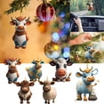 thumbnail image 2 of Utoimkio Cute Cow Pendants Christmas Ornaments 2024 Christmas Tree Decorations Pendant Christmas Tree Ornaments,Acrylic Xmas Tree Hanging Decor Party Supplies, 2 of 3