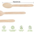 thumbnail image 2 of Cucharas desechables de madera, 200 unidades, biodegradables, 16 cm, TANGTEA, 2 of 8