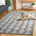 thumbnail image 3 of SAFAVIEH Tulum Lancaster Geometric Striped Area Rug, Dark Gray/Ivory, 6'7" x 8'7", 3 of 8
