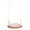 Oak Base, variant on Plymor 9.75" x 20" Glass Display Dome Cloche (no Base)