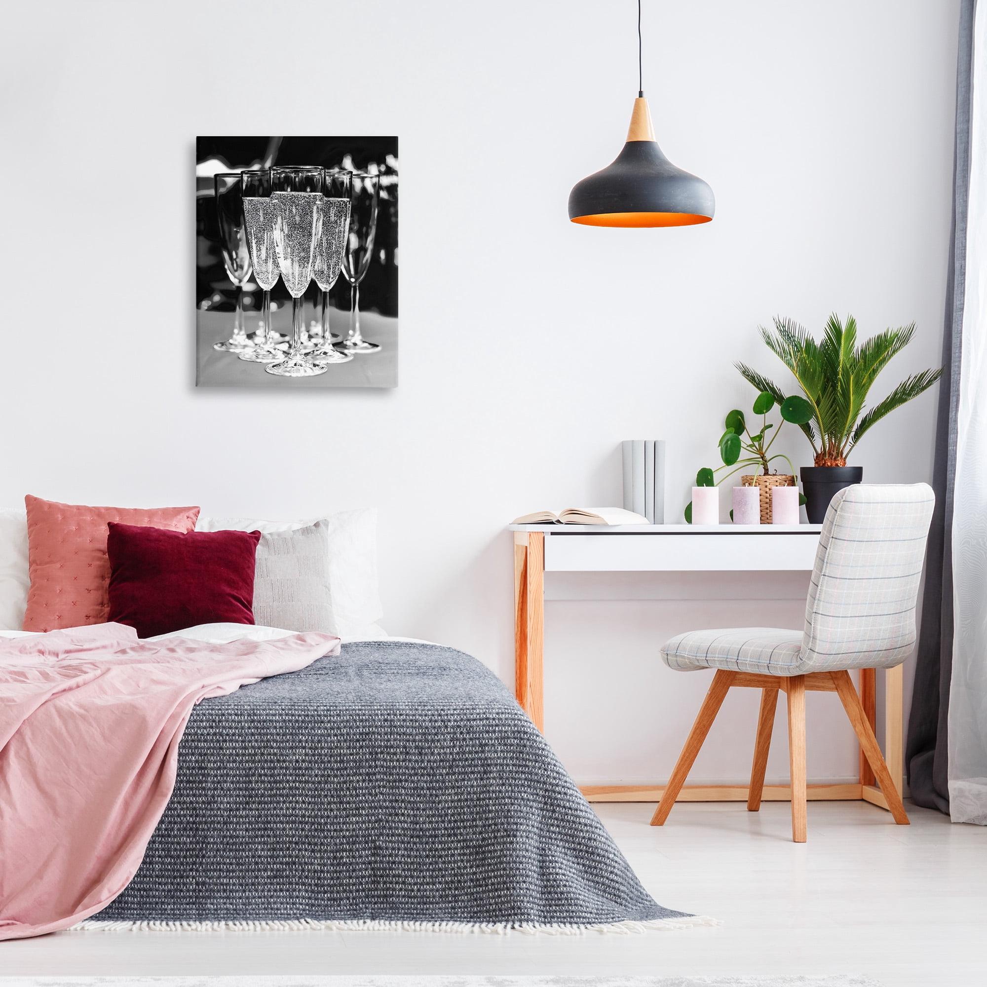 Stupell Industries Glam Champagne Flutes Food & Beverage Photography Gallery Wrapped Canvas Art Print Wall Art, 24 x 30