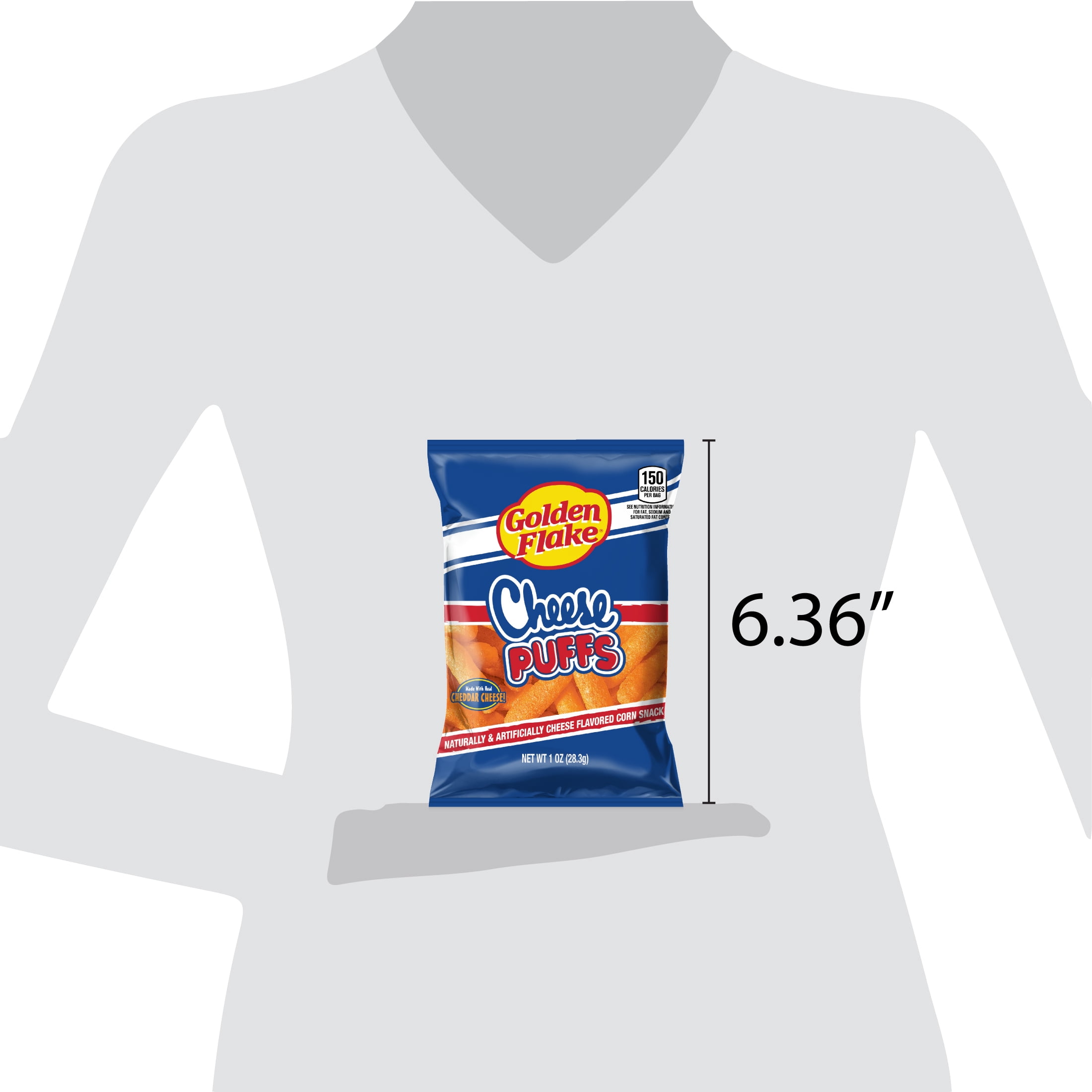 Golden Flake Cheese Puffs, 1 oz Bag