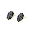 thumbnail image 2 of Arete para Mujer con Cristal Swarovski  en Forma de Calavera– Bañado en Oro 14k– Arete Elegante y Brillante, Aretes de Mujer de Moda– Joyería para Mujer de Moda– Regalo especialer Night Ortiz Espinosa Temporada, 2 of 4
