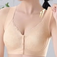 thumbnail image 7 of Zedker Bras for Women Thin Rimless Large Lace Front Buckle Waistcoat Daily Underwear Bra Beige Plus XXL, 7 of 7