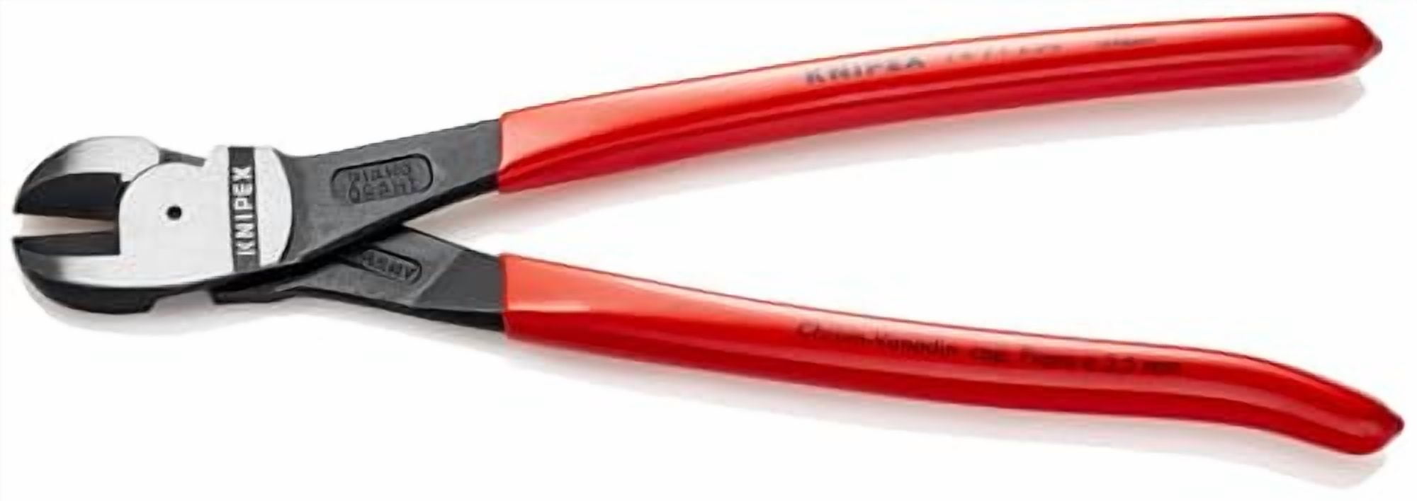 KNIPEX Tools - High Leverage Center Cutters (7491250), 10 inches,Red CA2