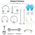 36PCS Piercing Kit Set Stainless Steel 14G 16G Needles for Nose