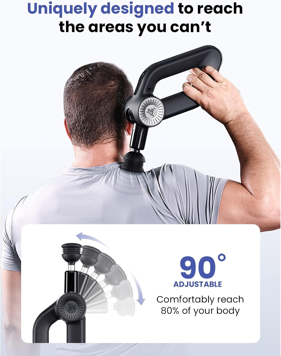 BOB AND BRAD D6 Pro Plus Massage Gun with Heat, Deep Tissue Professional Muscle Massager Gun for Athletes, Quiet Electric Handheld Massager, Pain Relief, Nice Gift for Men Women,FSA and HSA Eligible
