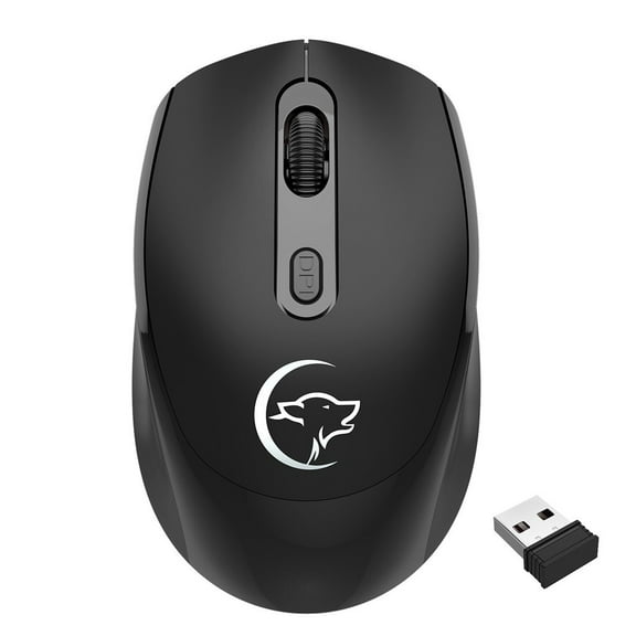 YZEGDCH Electronics Accessories Rechargeable 2.4G Wireless Mouse Metal Noiseless Silent Mouse,Black