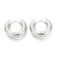 thumbnail image 3 of 6pairs Resistant 202 Stainless Steel Huggie Hoop Earrings Hypoallergenic Earrings with 316 Surgical Stainless Steel Pin Ring Stainless Steel color 23x24x5mm Pin: 1mm, 3 of 3