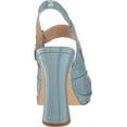 thumbnail image 3 of Sam Edelman Jildie Smokey Blue Slingback Ankle Strap Square Toe Block Heel Pumps (Smokey Blue, 9), 3 of 6
