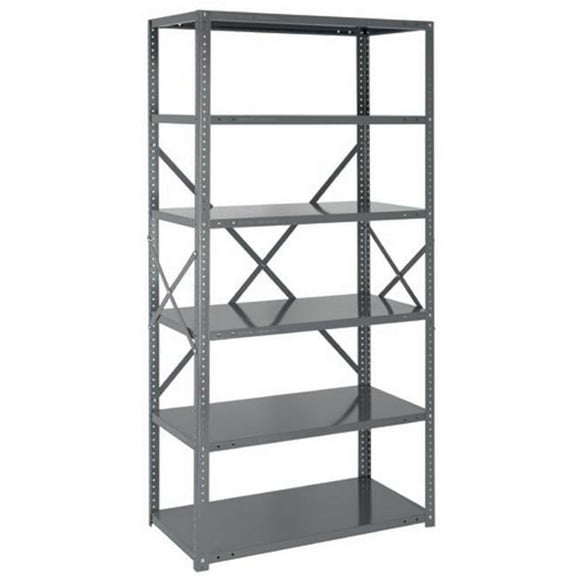 6 Shelf Steel Shelving Unit, 39 in.