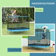 thumbnail image 6 of Outdoor Play Equipment Qaba 3-in-1 Trampoline for Kids, 6.9' Kids Trampoline with Enclosure, Swing, Gymnastics Bar, Toddler Trampoline for Outdoor/Indoor Use, Light Blue,Backyard Playset, 6 of 7