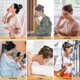 thumbnail image 4 of ZHAOCHENG Juego de 5 pinzas para el cabello flexibles y antideslizantes de metal dorado para mujeres y niñas, 4 of 5