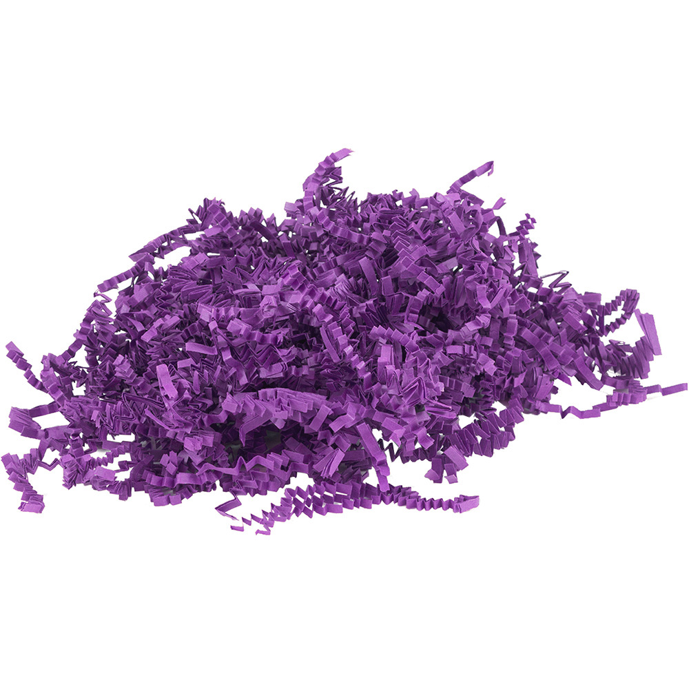 JAM Paper Crinkle Cut Shred Tissue Paper, Purple, 20lb/Box