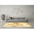 thumbnail image 3 of Ahgly Company Indoor Round Abstract Brown Modern Area Rugs, 4' Round, 3 of 4