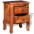 thumbnail image 5 of vidaXL Nightstands with Drawers 2 pcs Solid Acacia Wood, 5 of 5