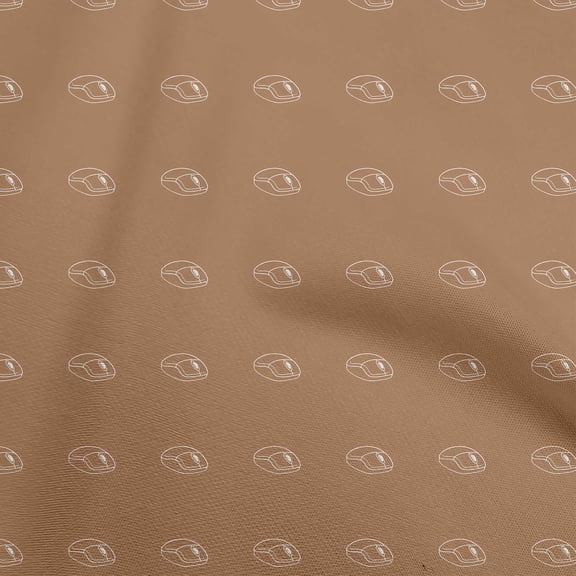 oneOone Velvet Tawny Brown Fabric Retro Mouse Diy Clothing Quilting Fabric Print Fabric By Yard 58 Inch Wide