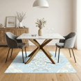 thumbnail image 3 of ODIKA 5'x7' Ultra-Soft Area Rug, Farmhouse Interlocking Center Table Ash Tumble Boho Vintage Dining Playful None Washable, Bare feet friendly, Silk-Touch for Bedroom Home office, 3 of 7