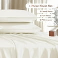 thumbnail image 6 of Hyde Lane 900 Thread Count Cotton Rich Full Size Bed Sheets - Soft, Durable Alpha Cotton®, Sateen Weave, Deep Pocket 16 Inches, Ultra-Comfort Bedding Set (Full, Ivory), 6 of 14
