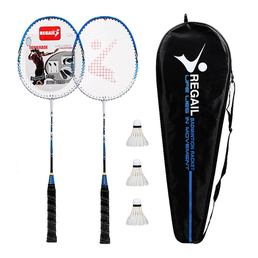 Badminton Racquet Set for 2 Players with Shuttlecocks and Net Included