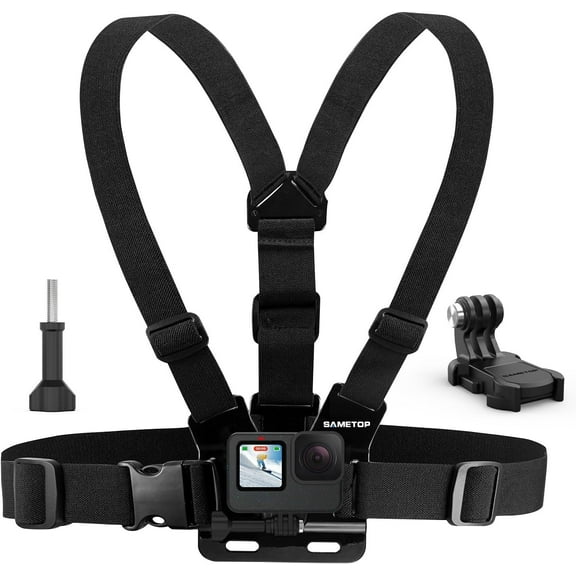 Chest Mount Strap Harness Chesty Body Mount Compatible with GoPro Hero 13, 12, 11, 10, 9, 8, 7, 6, 5, 4, Session, 3 , 3, 2, 1, Max, Hero (2018), AKASO, DJI Osmo Action Cameras