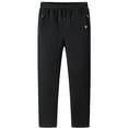 thumbnail image 4 of Men's Thermal Fleece Joggers Pants Sherpas Lined Sweatpants Winter Warm Thick Track Pants, 4 of 9