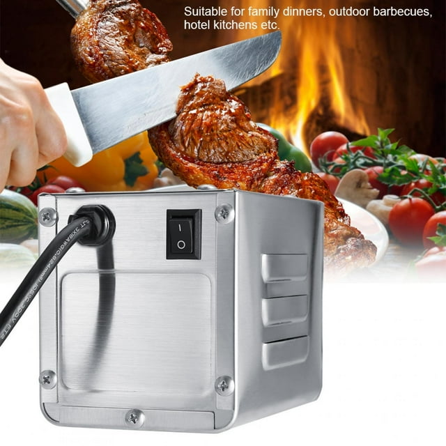 Asador eléctrico, 50-70KGF Barbacoa de acero inoxidable Motor de barbacoa Motor de asador de barbacoa Instalación sin esfuerzo