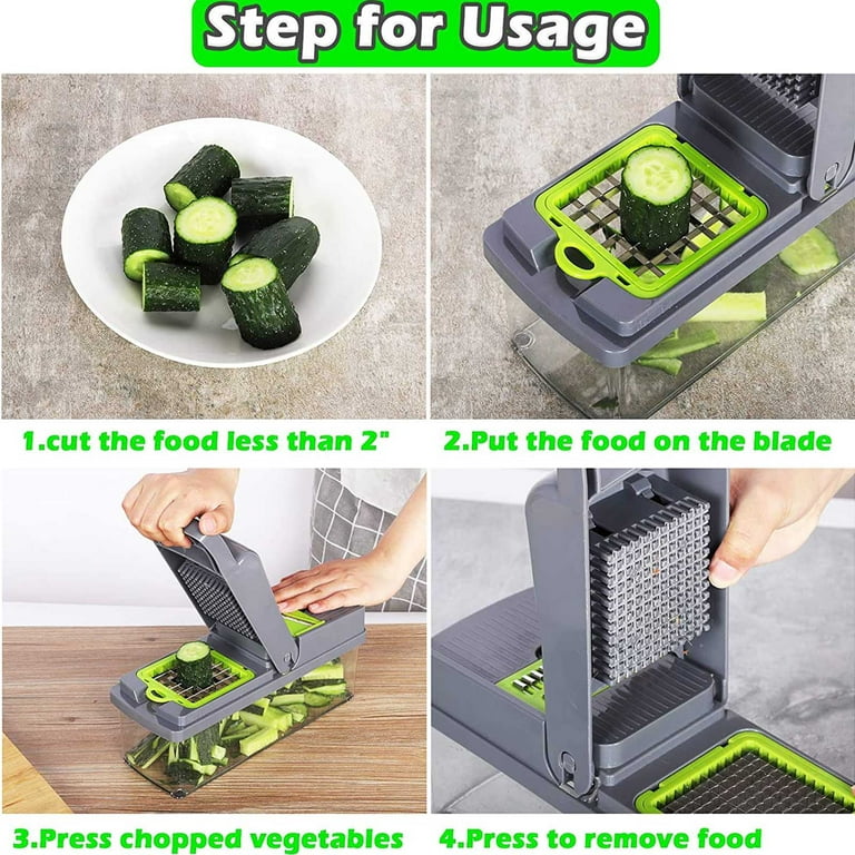Dropship Vegetable Chopper 14 In 1 Mandoline Slicer Multi-Function Kitchen  7 Replaceable Stainless Steel Vegetable Cutter With Egg Separator Hand  Guard Julienne Grater For Onion Potato Fruit to Sell Online at a