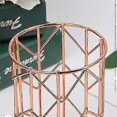 thumbnail image 3 of Pen Holder for Desk, Make Up Brush Holder Rose Gold Metal Wire Pencil Cup Holders 5.08 x 4.25 x 3.78 inches, 3 of 5
