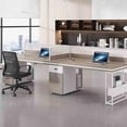 thumbnail image 2 of Workstation Storage Office Desks Mobile Wooden Ultifunctional Keyboard Office Desks Studying Bureau Scrivania Room Furnitures My Lux Decor Round, 2 of 19