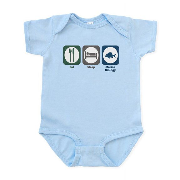 CafePress - Eat Sleep Marine Biology Infant Bodysuit - Baby Light Bodysuit, Size Newborn - 24 Months