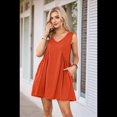 thumbnail image 4 of Vestido Mini Sin Mangas Rojo Ladrillo M, 4 of 7