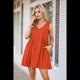 thumbnail image 4 of Vestido Mini Sin Mangas Rojo Ladrillo XL, 4 of 7
