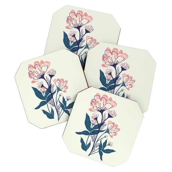 Society6 Rosebudstudio Beautiful Walk Set of 4 Coasters