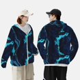 thumbnail image 6 of Sigee Blue Marble And Gold Print UPF50+ Men's Sun Protection Hoodie Shirt SPF UV Shirt Long Sleeve Fishing Outdoor Lightweight, S-3XL, 6 of 9