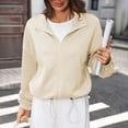 thumbnail image 6 of XuJwPNcy Sweatshirt for Women Fashion Crop Coat Tops Full Zip Collared Jackets Casual Fall Clothes Ladies Outfits Streetwear, 6 of 7
