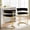 Black, variant on Set of 2 Beige Modern Velvet Bar Stools with Barrel Backrest, Upholstered Seat, and Gold Metal Footrest 25.6 inch Seat Height, Ideal for Counters, Home Bars, and Kitchen Islands
