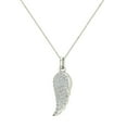 thumbnail image 3 of Angel Wings 14K white gold Diamond Necklaces for women Charm with 20'' Chain Gift Box Authenticity Cards ( G, VS ), 3 of 4