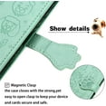 thumbnail image 5 of for Samsung Galaxy S22 Plus (Not S22) Cartoon Cute Wallet Case,Cat Dog Style Flip Phone Cover with ID Card Holder PU Leather Cases for Samsung Galaxy S22 Plus MG Green, 5 of 7