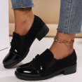 thumbnail image 3 of KELINFONG Women's Loafers Slip on Lug Sole Penny Loafer Platform Casual Round Toe Low Heels Work Shoes, 3 of 7