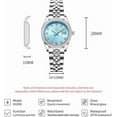 thumbnail image 6 of Women's Crystal Accented with Solid Alloy Steel Band Watch Elegant Dress Quartz Calendar Watches for Women, 6 of 7