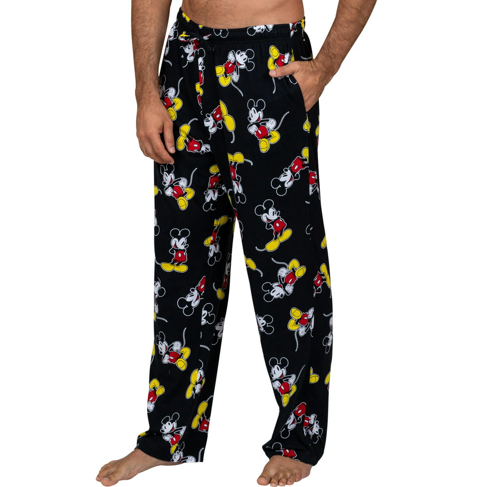 Disney - Disney Mens Pants Fun Print Pajama Lounge Pants Joggers, Black ...