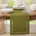 thumbnail image 3 of Fennco Styles Solid Color Laser-Cut Hemstitch Design Table Runner - Modern Table Cover for Home Décor, Everyday Use, Wedding, Banquet, Holiday and Special Occasion, 3 of 3